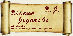 Milena Jegarski vizit kartica